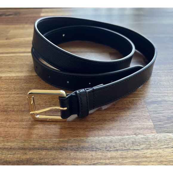 Lauren Ralph Lauren Belt Women\'s Small Navy Blue Gold Tone Old Money Casual Work main image 7